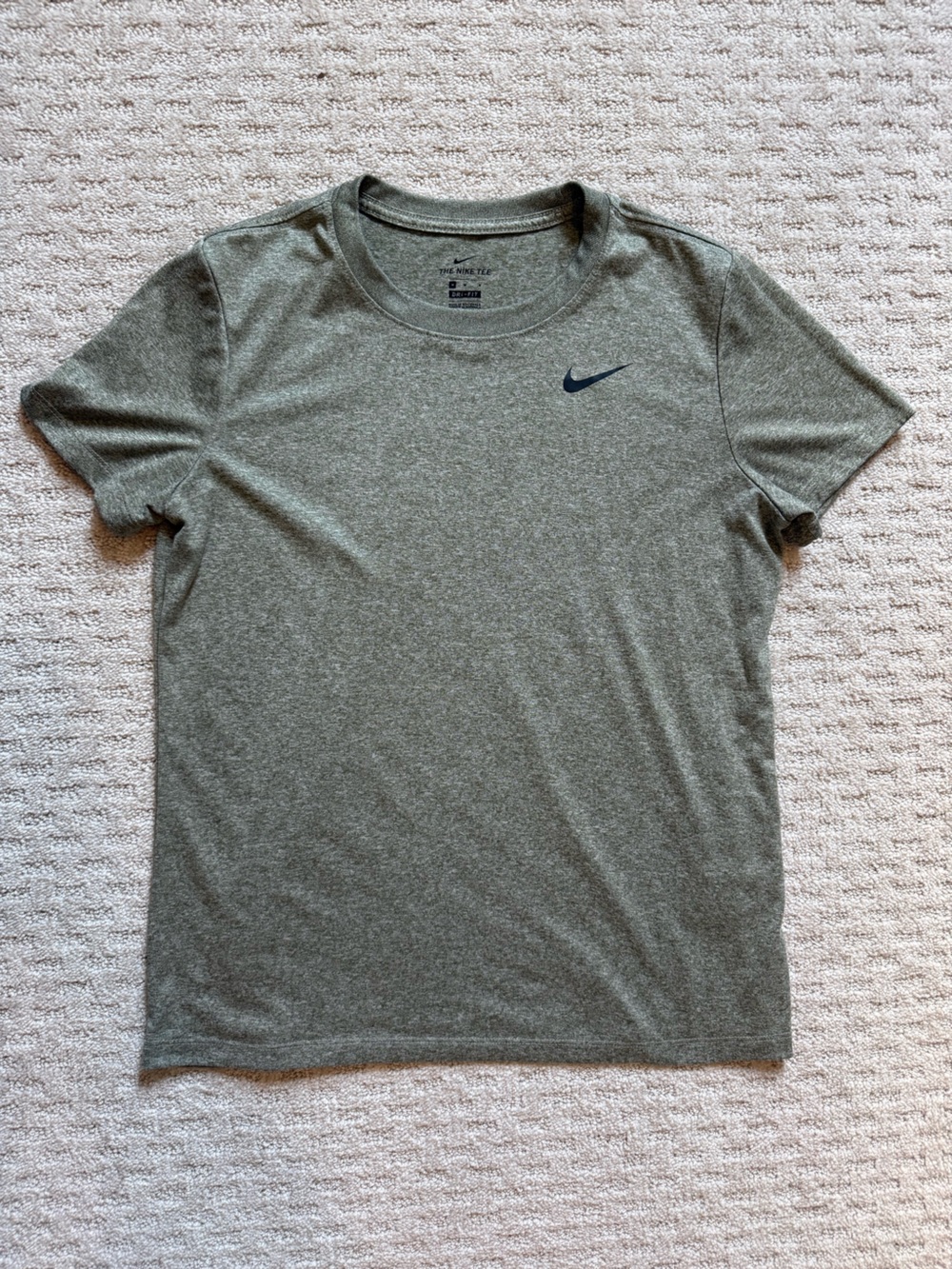 Nike Olive Heather Short Sleeve Performance Tee